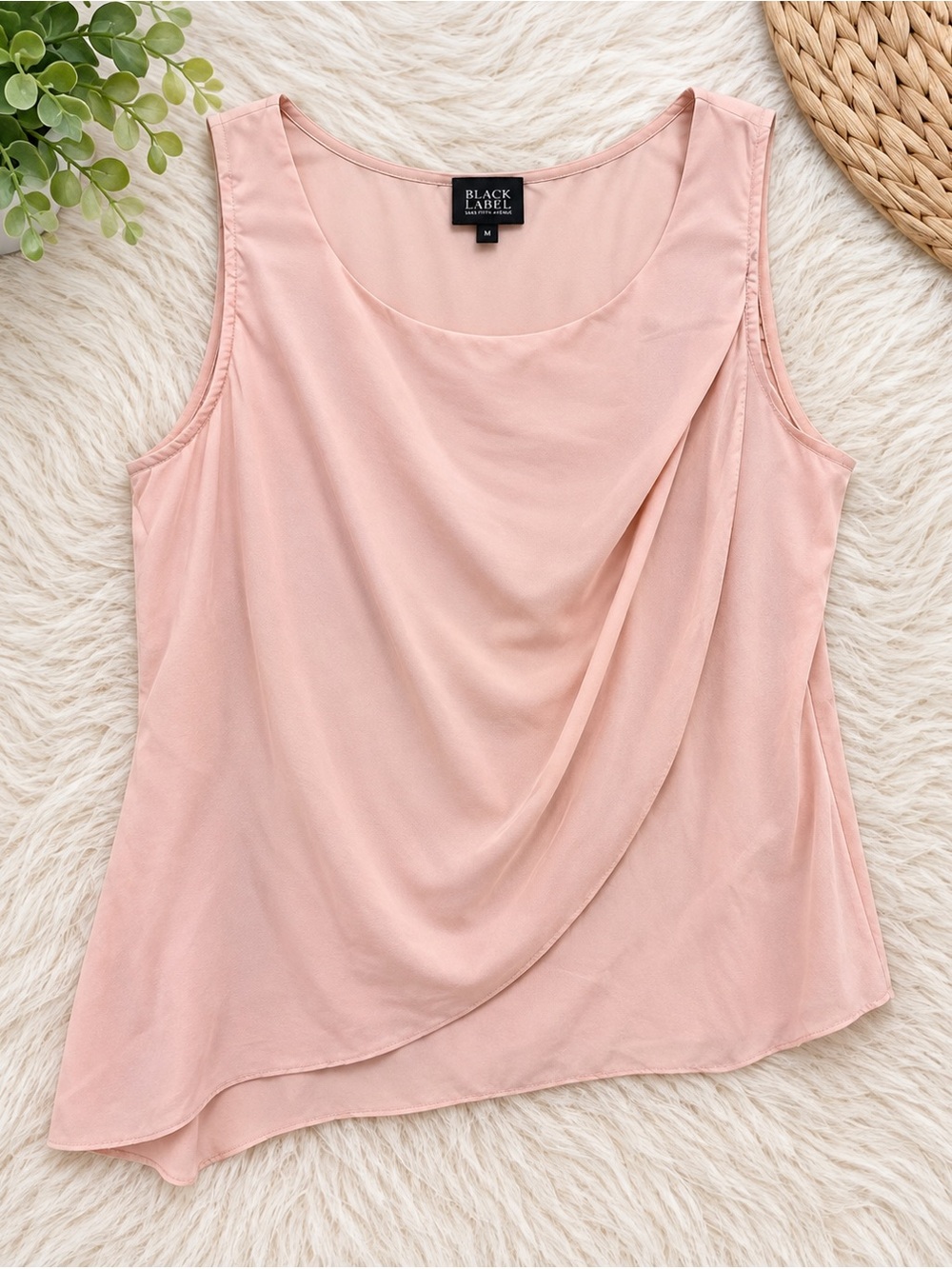 BLACK LABEL SAKS FIFTH AVENUE light pink blouse k